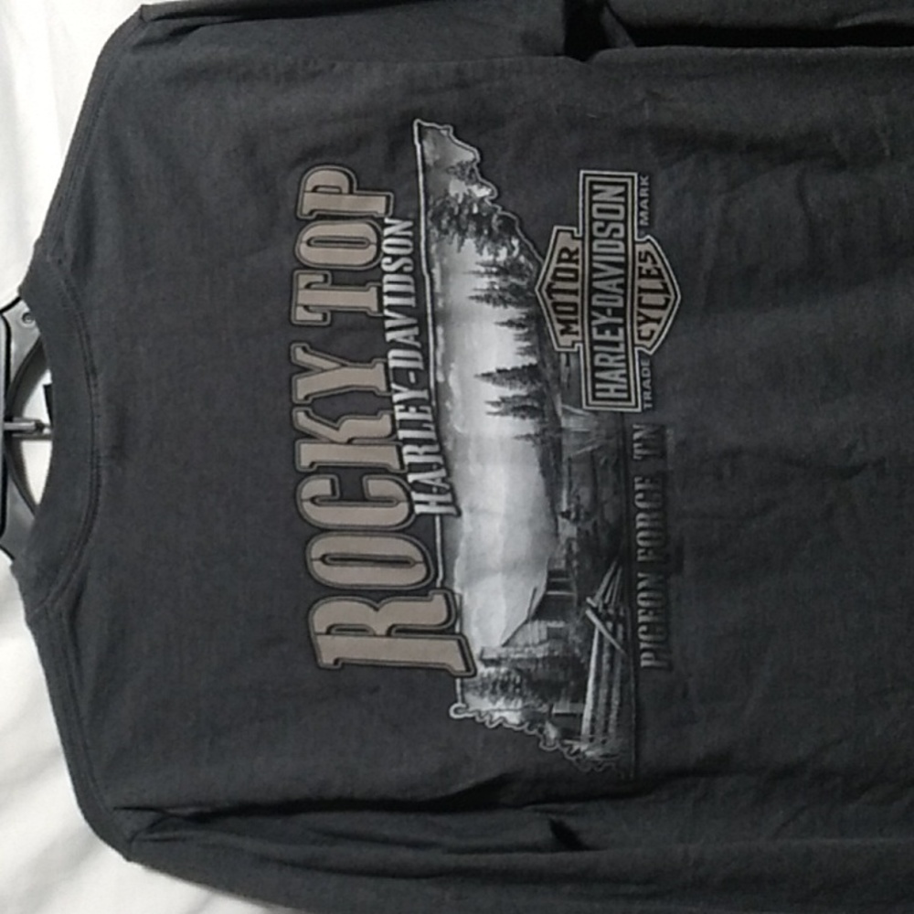 SALE! Harley Davidson Motorcycle Rocky Top Pigeon ForgeTN Long Sleeve Tee (BX51) - Picture 9 of 16
